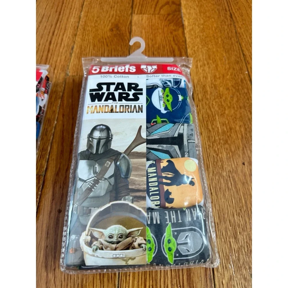 New‎ bundle 2 Boy's Star Wars The Mandalorian Briefs/Underwear & space jam sz 4